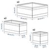 Set of White Boxes (6 Pcs), SKUBB Box White Set, IKEA