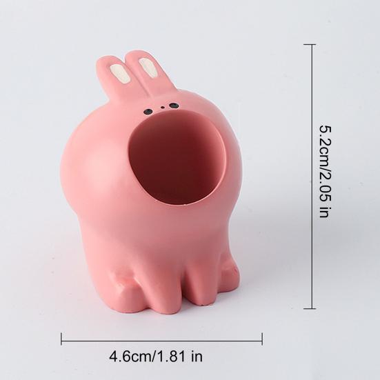 Niedlicher Tier-Zahnbürstenhalter Lustiger Harz-Stifthalter Mini Tier Einzelner Zahnbürstenständer Badezimmer-Organizer für Waschtisch-Arbeitsplatte Büro