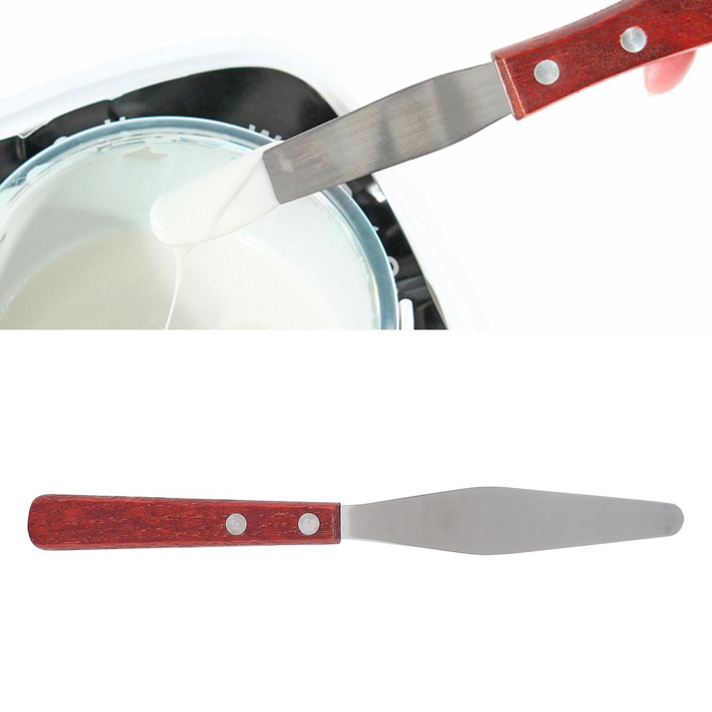 Wachsspatel aus Edelstahl Holzgriff Wachsen Gesichtsmaske Applikatorstäbchen