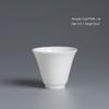 White Jade Kung Fu Small Tea Cup Tea Bowl Master Cup Egg-Shell White Porcelain Cup Jade Porcelain Tea Set Tea Tasting