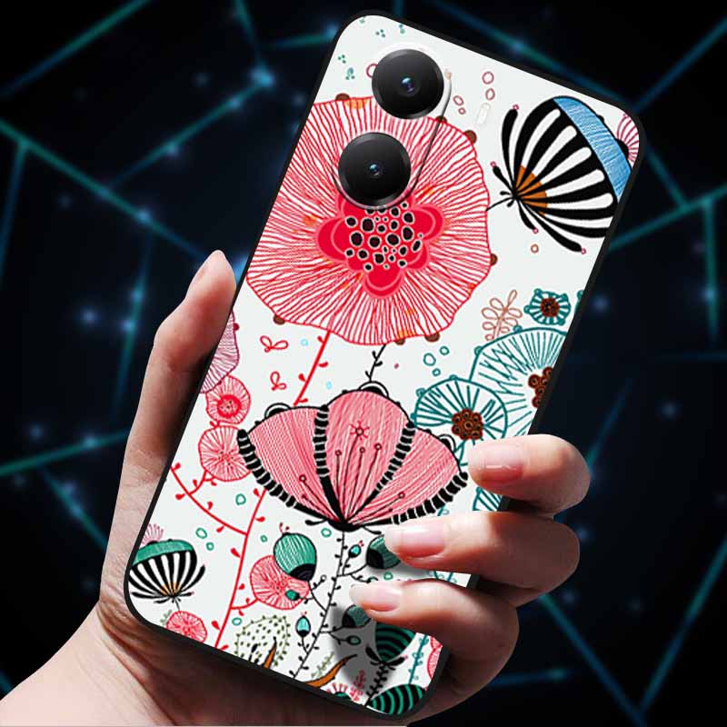 For Xiaomi Poco X7 Pro Case X7Pro 5G Soft Silicone Bumper 3D Flowers Emboss Phone Cases for Poco X 7 Pro 2025 Back Covers Shells