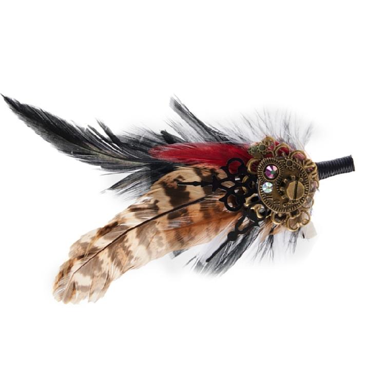 Victorians Gear Clock HairClip Brooch Clip Steampunk Hat Pin Decorative Corsages