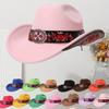 Vintage Wide-Brimmed Western Children's Cowboy Hat, Retro Ethnic Style Tibetan Fedora, European and American Jazz Hat