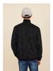Men's Autumn Letter Print Baseball Collar Jacket with Large Pockets