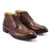 Fashion Luxury Men's Genuine Leather Ankle Boots Male Plain Toe Zipper Derby Shoes Handmade Lace Up Office Formal Basic Boots for Men
