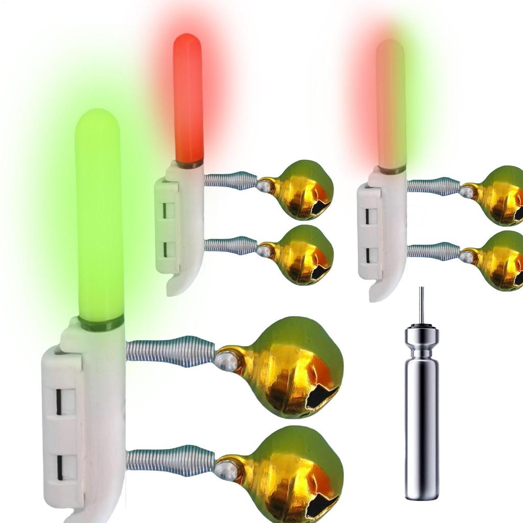 1PC Fishing Pole Clip On Light Waterproof Fishing Rod Tip Lamp Rechargeable Fish Finder Alert Glow Stick Stable for Night