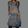 JPNTKY Moda Autunno Inverno Manica Lunga Girocollo Abiti Casual