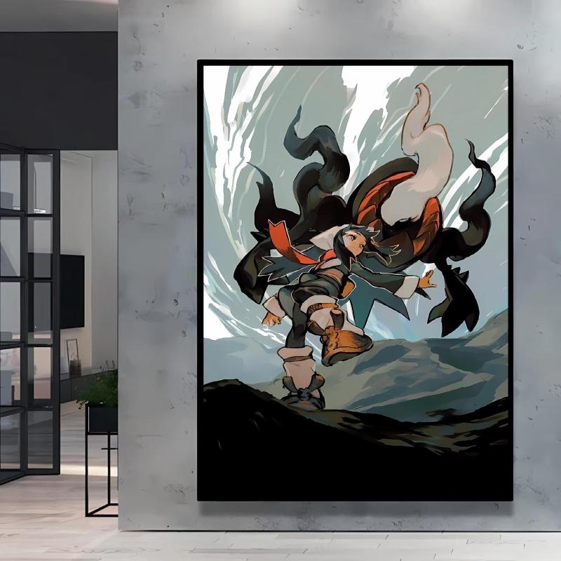 Hot Anime Poster Pokemon Akari Arceus Cartoon Character Picture High Quality Canvas Children's Room Home Decoration Paintings