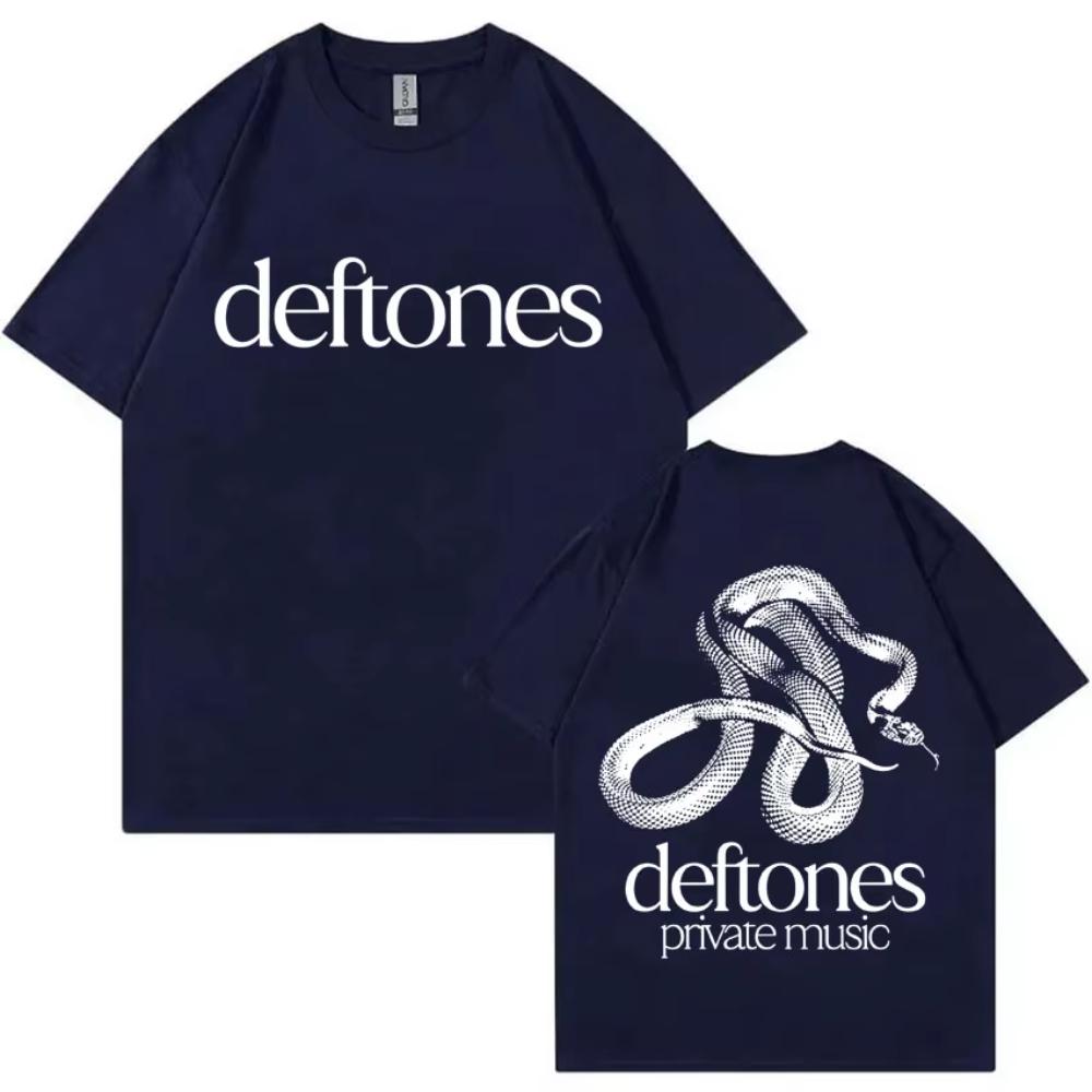 Alternative Metal Rock Band Deftones Private Music Album Graphic Tshirts Snake Print T Shirt Men Women Fashion Vintage Tshirts