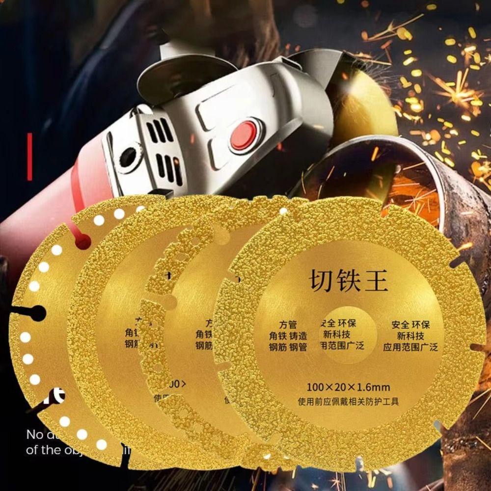 100mm Diamond Dry Slicing Tool Saw Metal Cutting Disc Saw Blade Brazing Iron Rebar Dry Grooved Wall Breaking Marble Concrete