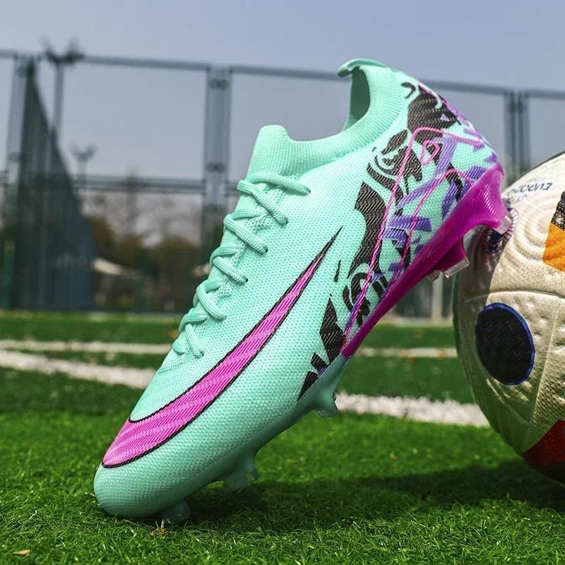 New Men Soccer Shoes Training Sneakers Football Boots Drop Shipping Futsal Long Spikes Cleats Original Match Ultralight Indoor for daily use