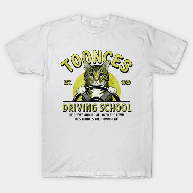 

Men Black Print T-shirt Toonces Est 1989 No-Cut Transfer Paper Print Cotton Tshirt 2XL білий