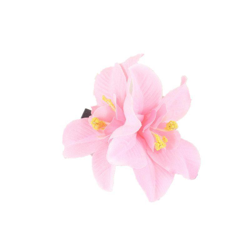 Double Flower Orchid Hair Clip Big Chiffon Artificial Flower Hair Clip Beach Wedding Party Flower Hair Accessories for Women