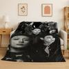 Kpop B-BTS Jeon Jung Kook JK Flannel Blanket Soft Warm Throw Blanket for Bedroom Living Room Bed Travel Camping Picnic Gift