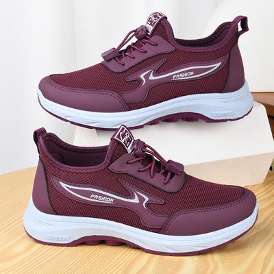 Stepping Shoes Women's Autumn New Soft-soled Lightweight Medium Casual Breathable Casual Women's Sports Shoes