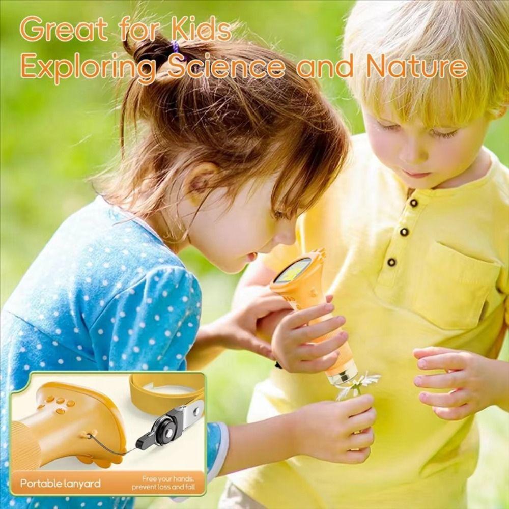 Portable Handheld Digital Microscope 2 Inch IPS Screen Kids Microscope Insect Magnifier