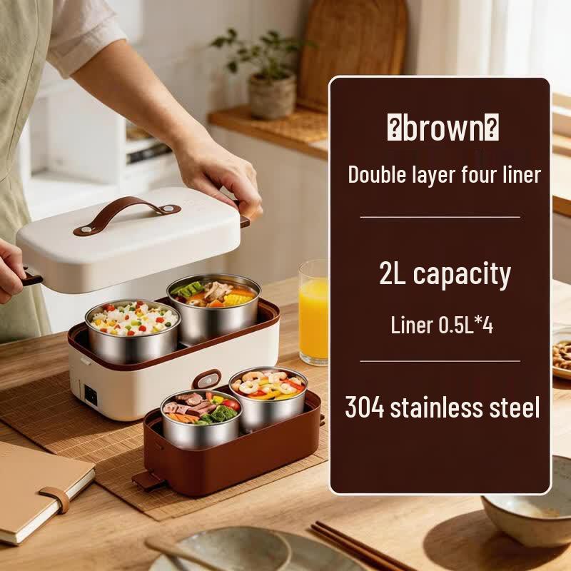 250W Electric Heated 4-Layer Lunch Box with 4 Containers