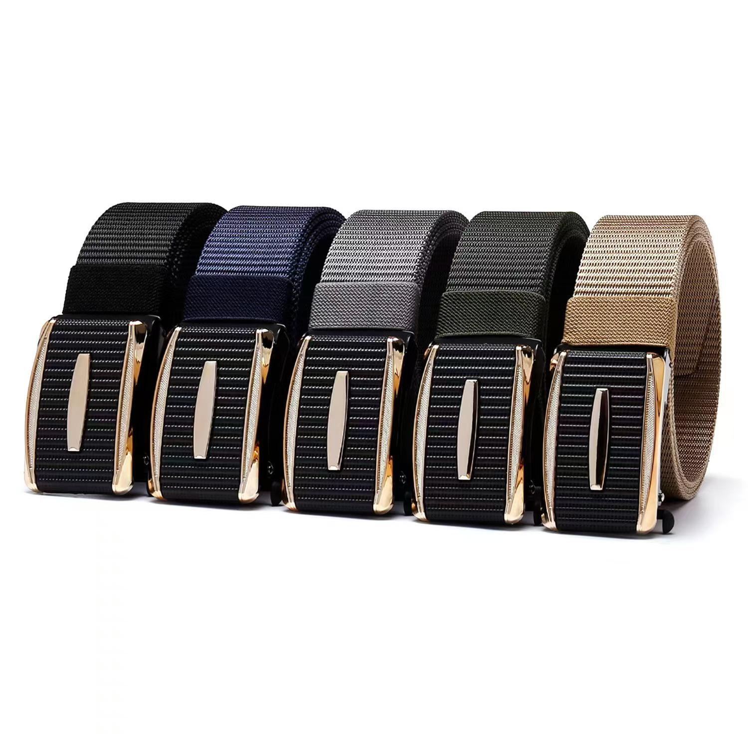 

Men s Quick-Dry Tactical Canvas Belt with Automatic Buckle кавовий