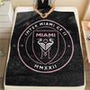 Miami CF pattern Flannel Blanket, High quality Comfortable for All Seasons, Home Decor, Warmth and Comfort, Perfect for Gifts.