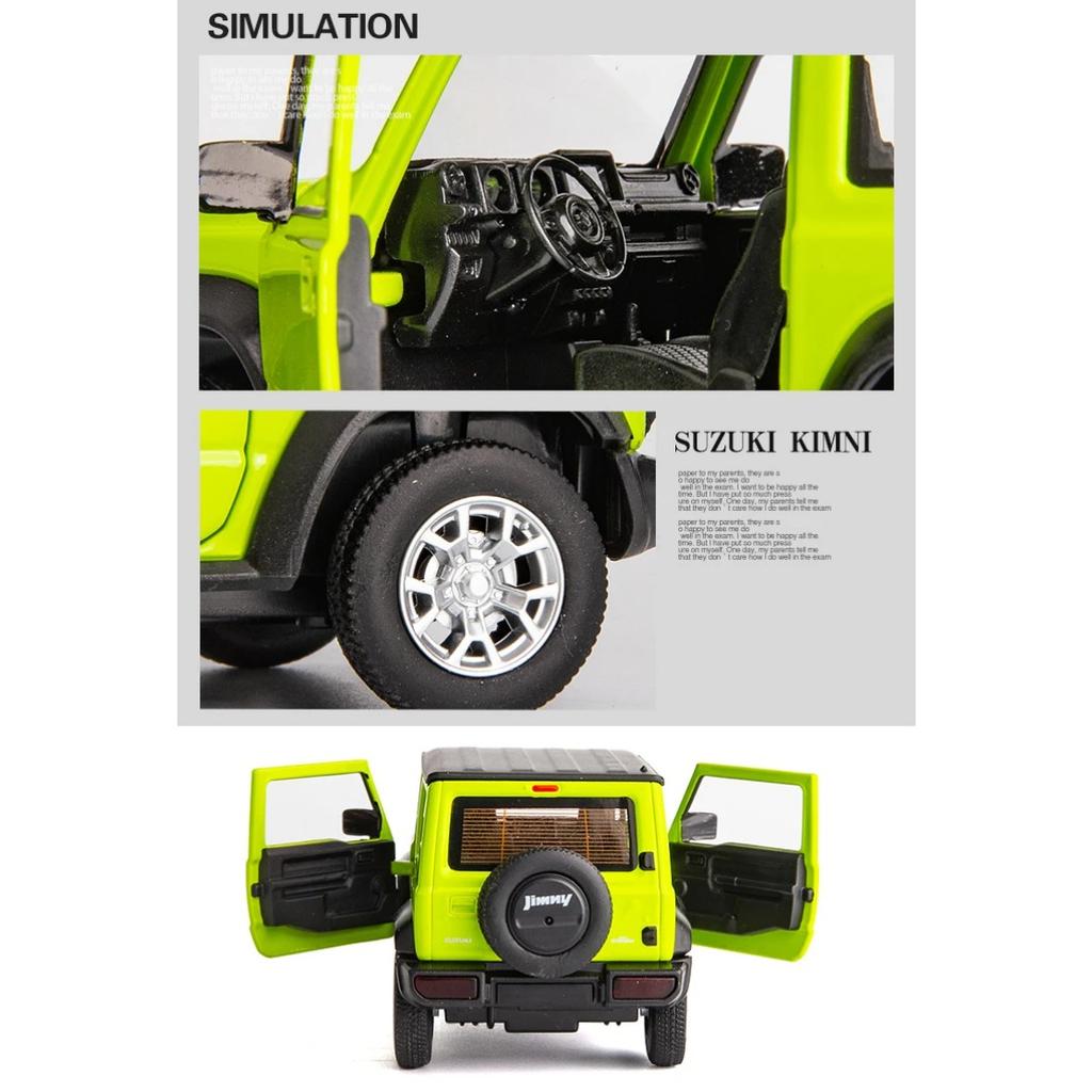 1/26 Suzuki JIMNY 2018 SUV Alloy Car Toy Car Metal Collection Model Car Sound and Light Toys for Children Gift