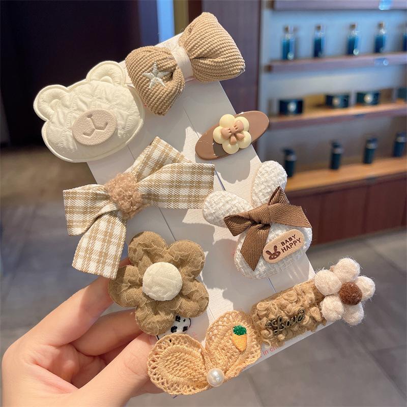 8/9 Stück Neue Mode Kinder Kinder Plüsch Hase Liebe Haarnadel Cartoon Haarnadel Kleines Mädchen Weicher Pony Clip Kinder Accessoires
