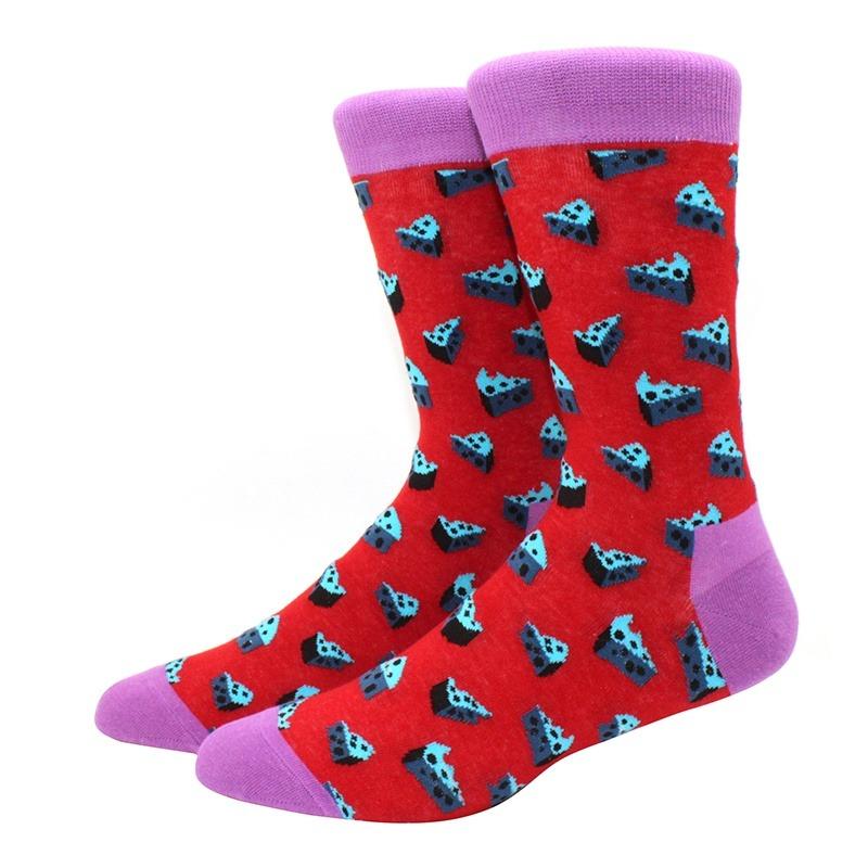 Herren mehrfarbig bedruckte Früchte, Essen, Damensocken, lustig, Skateboarden, Hip-Hop, Tiere, Socken