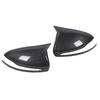 1 Pair Carbon Fiber Style Side Mirror Cover Left Right Ox Horn Style Rearview Mirror Cap