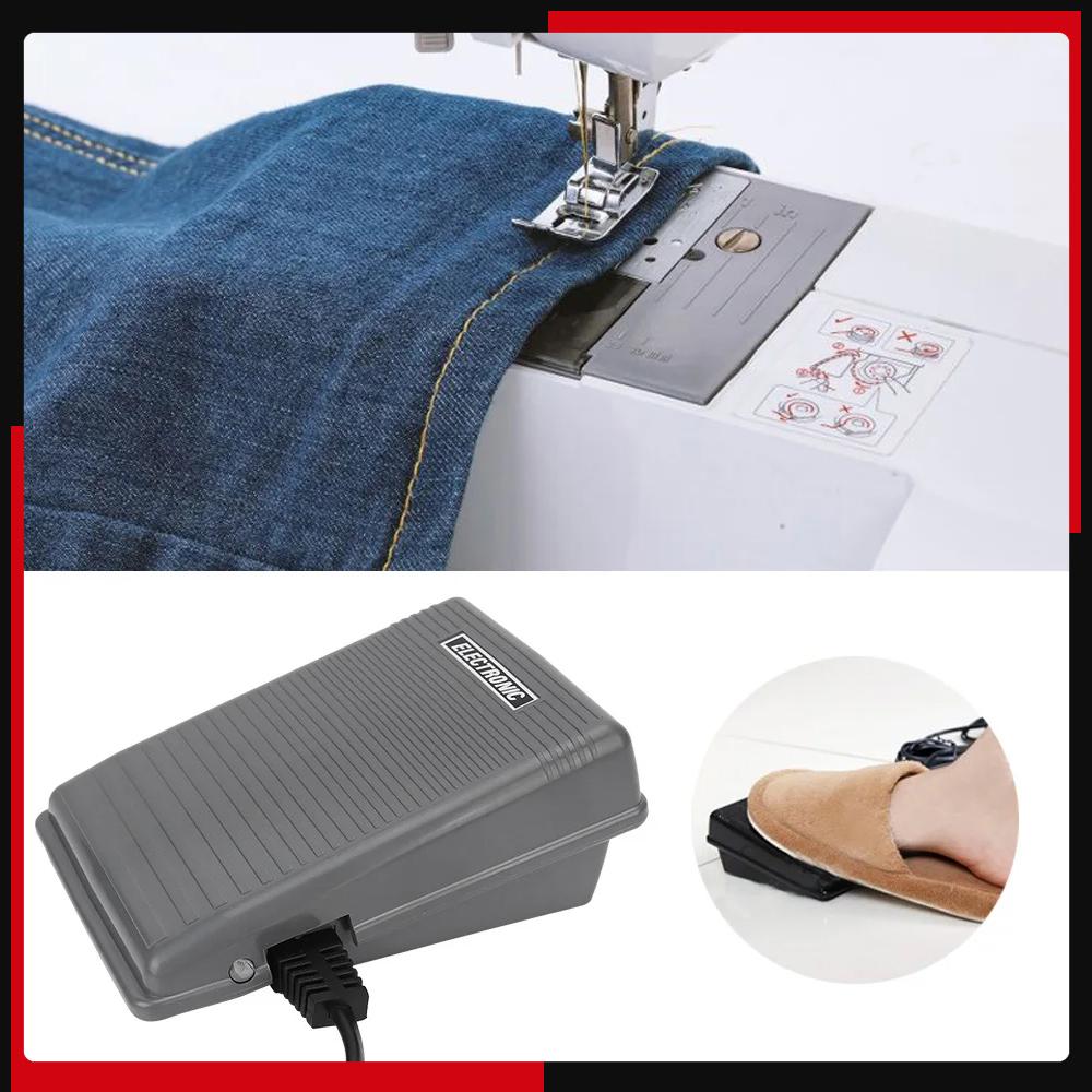 Foot Control Pedal Controller Switch & Power Cable for Brother Sewing Machine 220-240V EU Plug