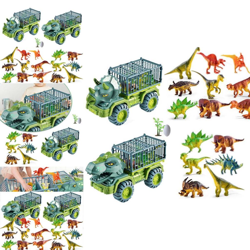 Mini Cute Dinosaur Trucks Triceratops Tyrannosaurus For Easy Grasp And Play