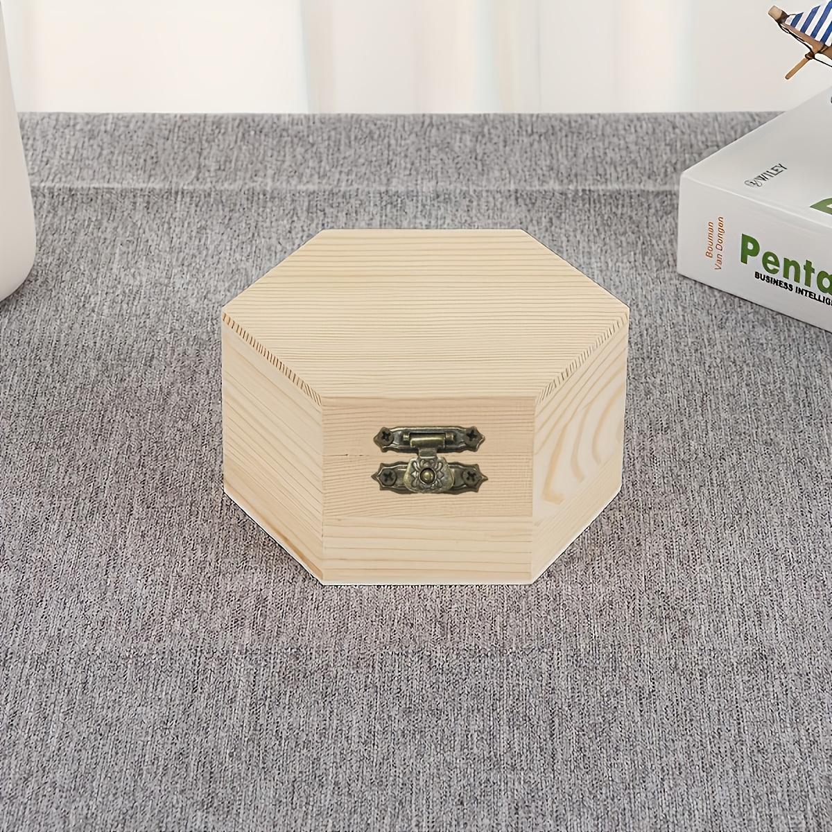 

Wooden Hexagonal Jewelry Storage Box, Desktop Organizer for Rings, Necklaces & Small Accessories, Portable Design