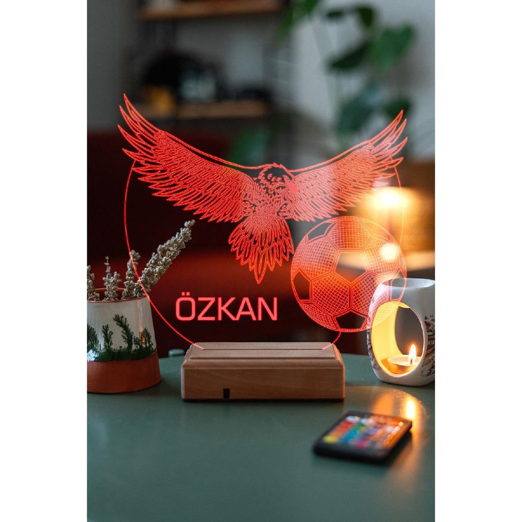 Personalized Black Eagle 3d 16 Colors Led Night Light