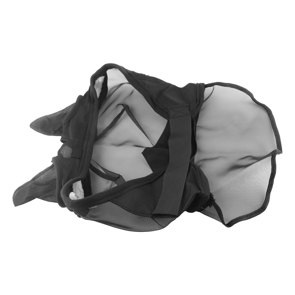 Mască de protecție împotriva muștelor pentru cal, respirabilă și confortabilă, plasă moale, mască de protecție împotriva muștelor cu nas lung și urechi pentru calL