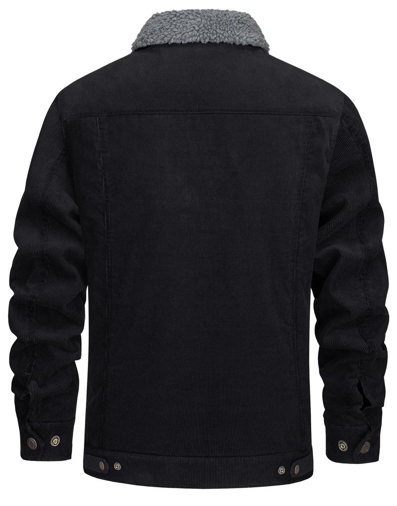 Boa Fluffy Fleece With 2XL [KEFITEVD] Jacket, Plain, Simple, Outerwear, Men's, Jumper, Thermal, Windproof, Workwear, Pockets, Loose, Black,