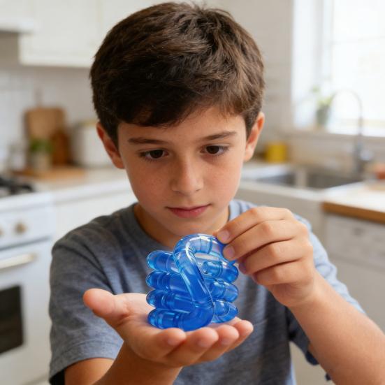Stressabbau-Spielzeug Konzentrationstrainingswerkzeug Fokus Hand-Auge-Koordination Flexibles Verdrehdesign Mehrteiliges Gelenk Fidget Tragbar Dekompression