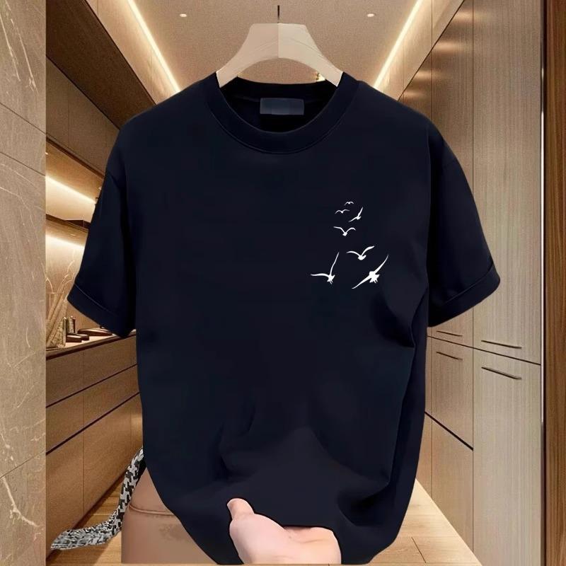 Couples Cotton T-Shirt Short Sleeve Black White Tops Breathable Comfortable Soft Casual Sport Tees