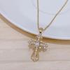 Vintage Punk Cross Necklace Fun Pendant for Daily Wear Collarbone Chain Women Gift