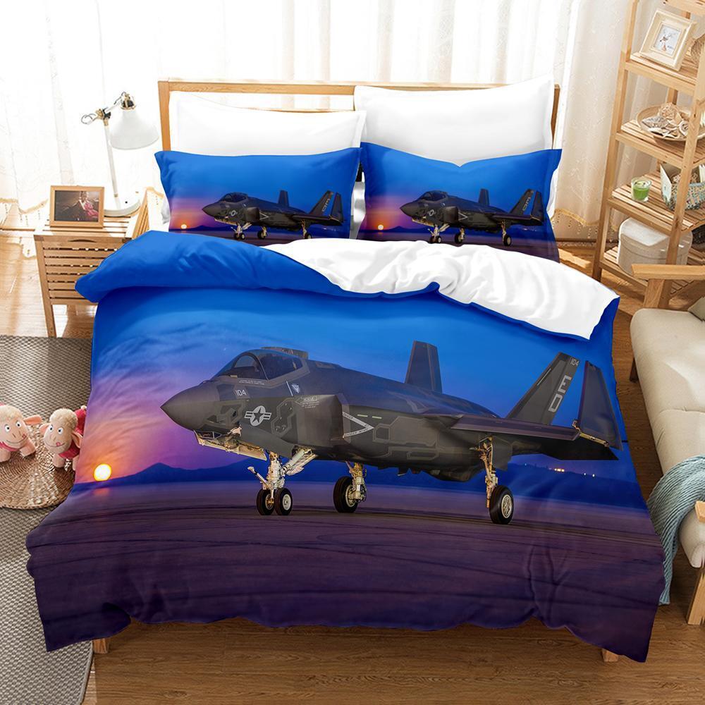 

F35 Истребитель Doona Одеяло Пододеяльник Постельный комплект односпальный двухместный размер Queen Size AU Single 135x200cm