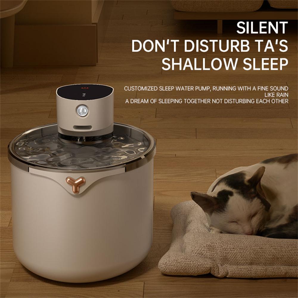 2.5L Wireless Cat Water Fountain Battery Operated Automatic Pet Water Fountain With Motion Sensor Dog Cat Water Dispenser Bowl