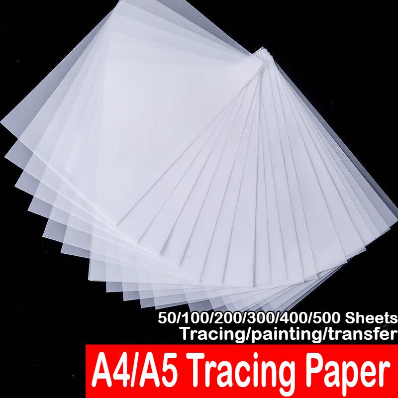500/50 Sheets Tracing Paper A5 A4 White Translucent Sketching Papers Drawing Art Paper For Drawing School Office Art Supplies