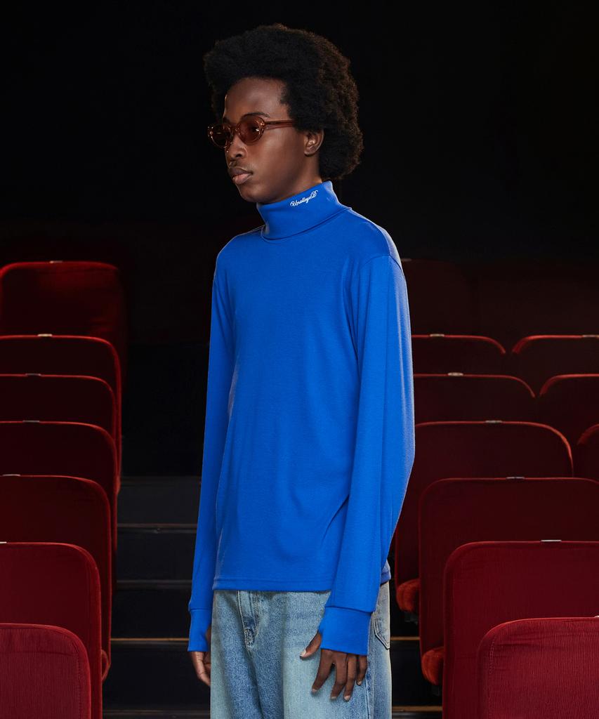 UNALLOYED Turtleneck Knit T-Shirt / Blue
