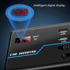 Portable Car Inverter Converts 12V/24V  to 110V/220V  with Voltages Display Compact Vehicle Inverter Simple Operate