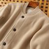 2026 New Style Double-Sided Fleece-Lined Baseball Jacket - Unisex Thickened Warm Outerwear for Autumn/Winter