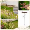 Metal Leaf Shaped Bird Feeder Stake Garden Outdoor Yard Decorative Water Dish Iron Art Plant Holder for Patio Lawn