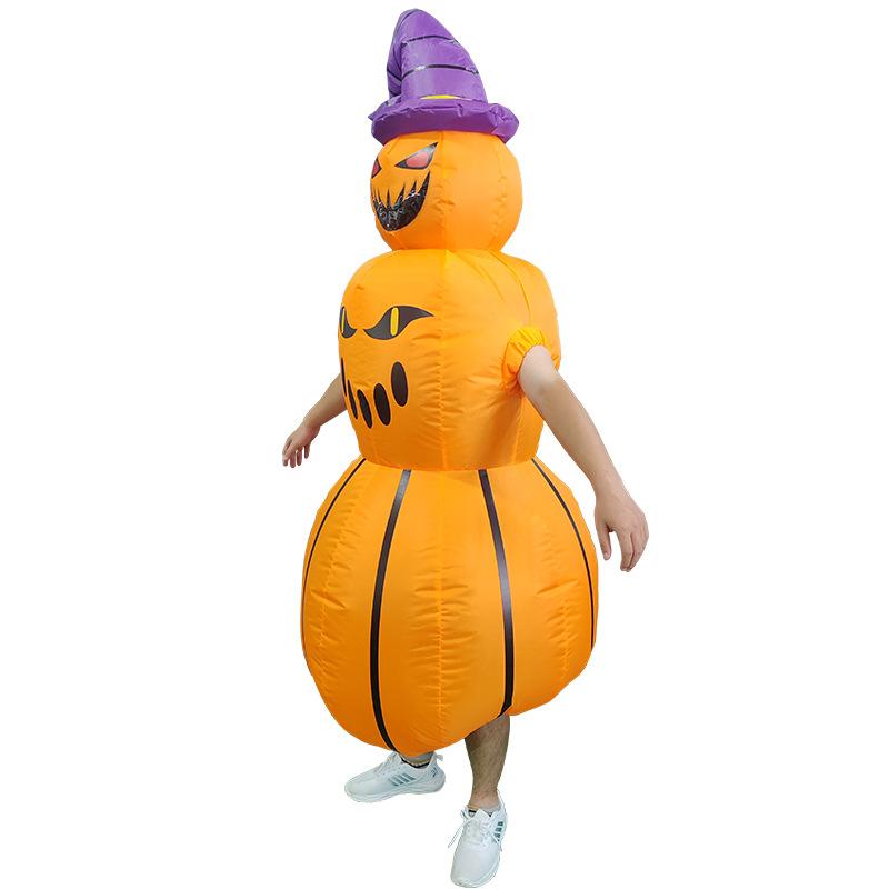 New Pumpkin Inflatable Suit Party Atmosphere Decoration Purple Hat Pumpkin Man
