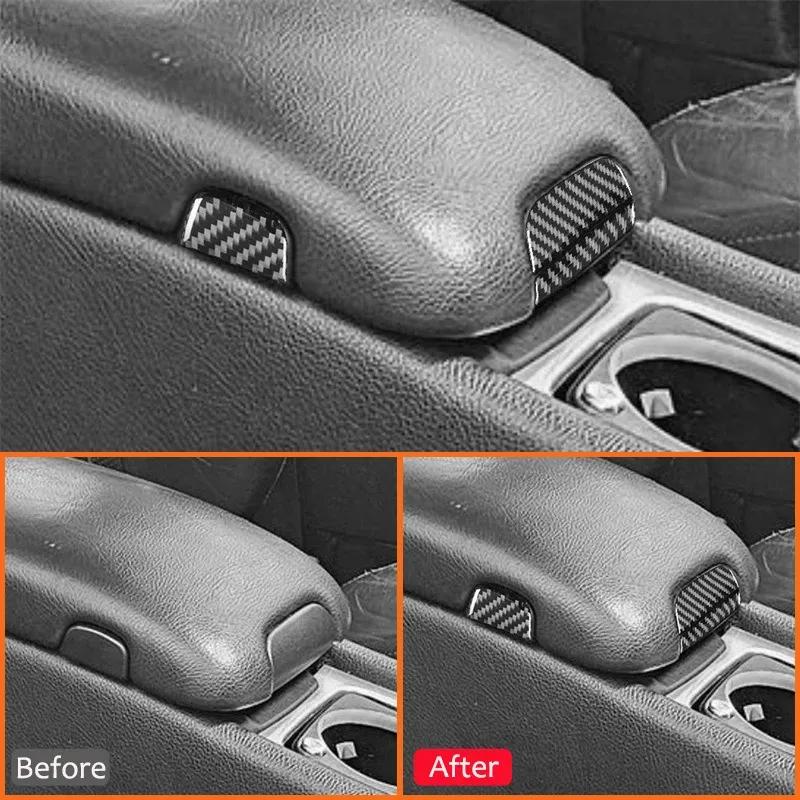 Kohlefaser Auto Mittelkonsole Armlehnenbox Schalter Knöpfe Griff Blende Aufkleber für Mercedes Benz C-Klasse W203 2005-2007