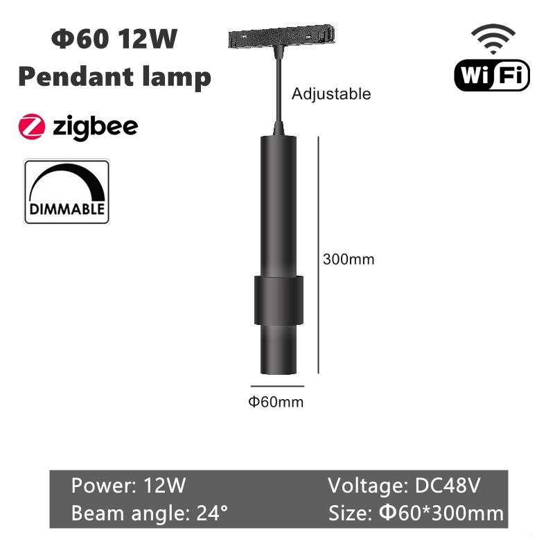 Zigbee Smart WiFi Magnetic Track Lights LED DC48V Dimmable Spotlight Tuya App Alexa Google Assistant Voice Control Rail Lamp