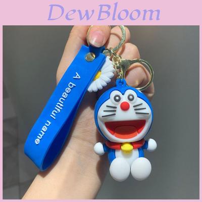 Adorable Cartoon Doraemon Keychain Cute Silicone Dangling Key Ring Accessories
