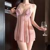 Sexy Underwear Sexy Pure Desire Wind Lace Woven Dream Tulle Perspective Suspender Bow Pleated Skirt