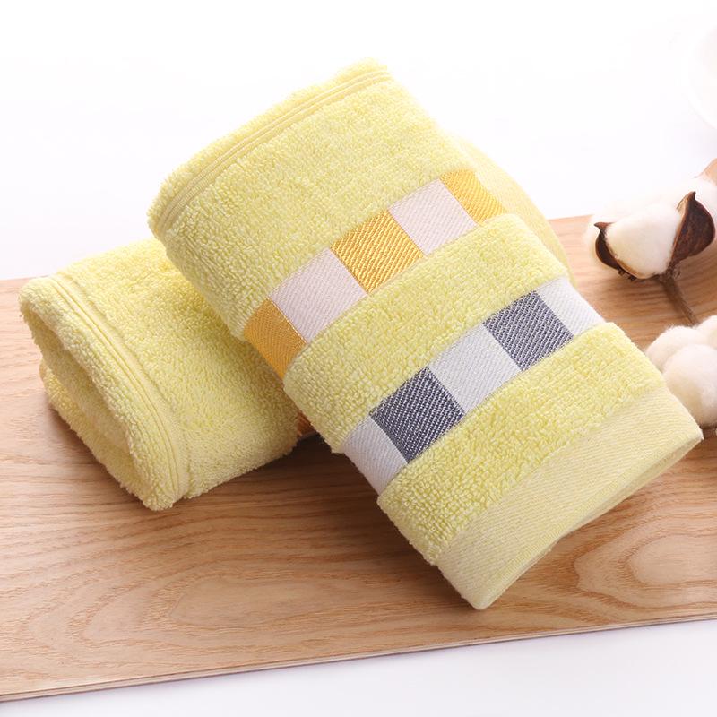 Plaid Cotton-Polyester Hand Towel - Soft, Absorbent, Ideal for Home & Hotel Use