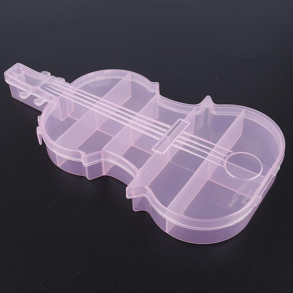 PVC Compartments Adjustable Practical Guitar Storage Box Bead Ring Box Jewelry Presentation Organizer